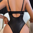 Sheer Lace-Up Bodysuit