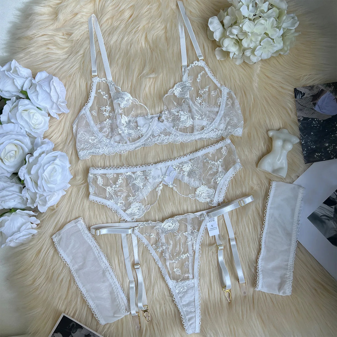 Sheer Lace Lingerie Set