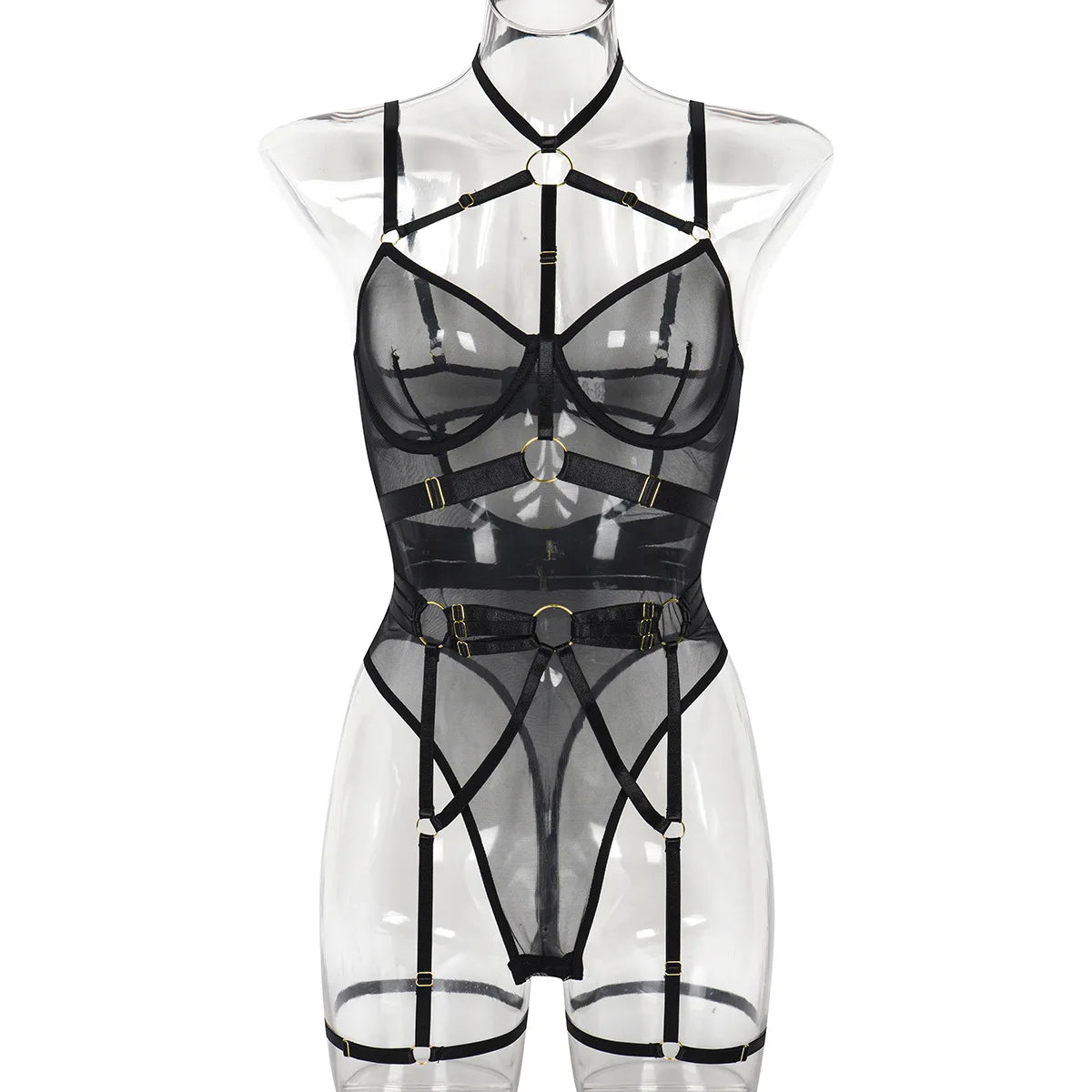 Leopard Sheer Lingerie Bodysuit