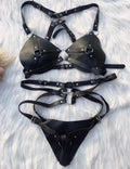 Leather-Style Lingerie Set