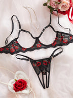 Underwire Bra & Thong Lingerie Set