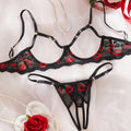 Underwire Bra & Thong Lingerie Set