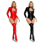 Shiny Latex Catsuit Bodysuit Set
