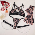 Leopard Strappy Lingerie Set