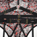 Leopard Sheer Lingerie Bodysuit