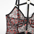 Leopard Sheer Lingerie Bodysuit