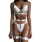 Chain Detail Lace Lingerie Set