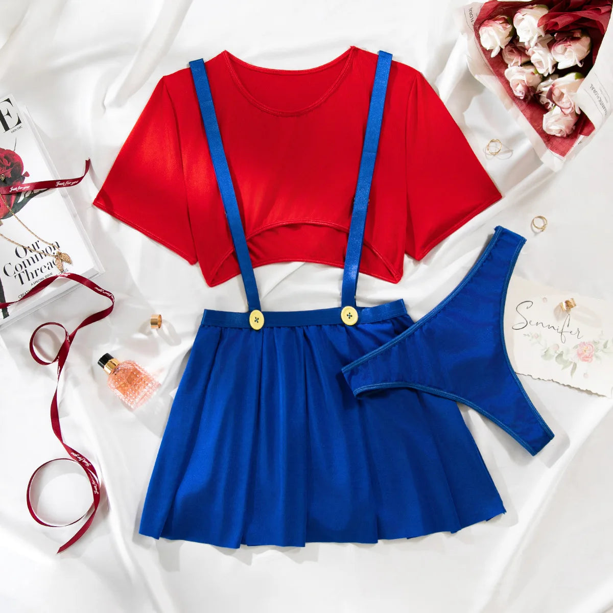 Maid-Inspired Babydoll Lingerie Set