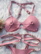 Leather-Style Lingerie Set