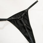 Satin Lace Halter Lingerie Set